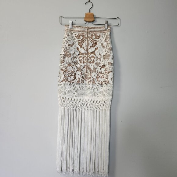 SELF-PORTRAIT | Looped Fringe Skirt - Picture 6 of 13